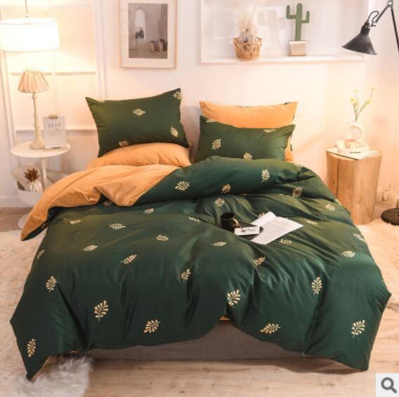 3D Dark Green 30106 Bed Pillowcases Quilt