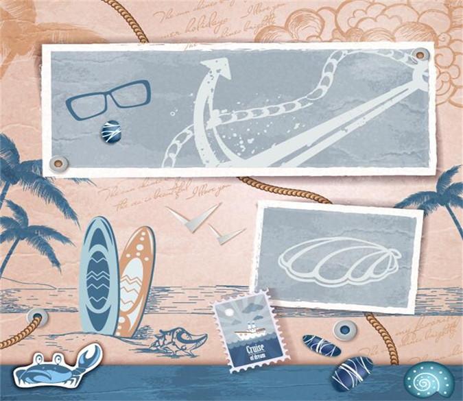 3D Beach Coconut Tree 036 Wallpaper AJ Wallpaper 