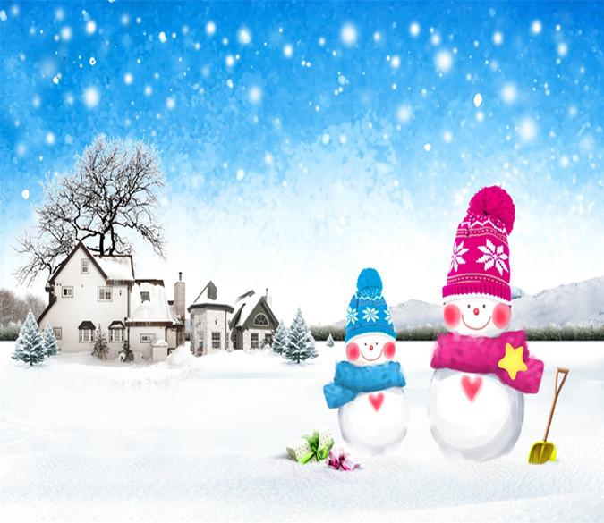 3D Christmas Snowman Big Snowflake 44 Wallpaper AJ Wallpapers 