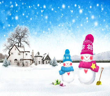 3D Christmas Snowman Big Snowflake 44 Wallpaper AJ Wallpapers 