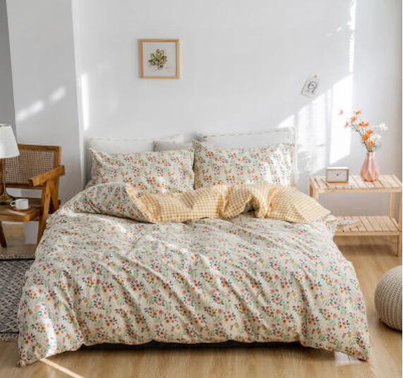 3D Yellow Floral 30120 Bed Pillowcases Quilt