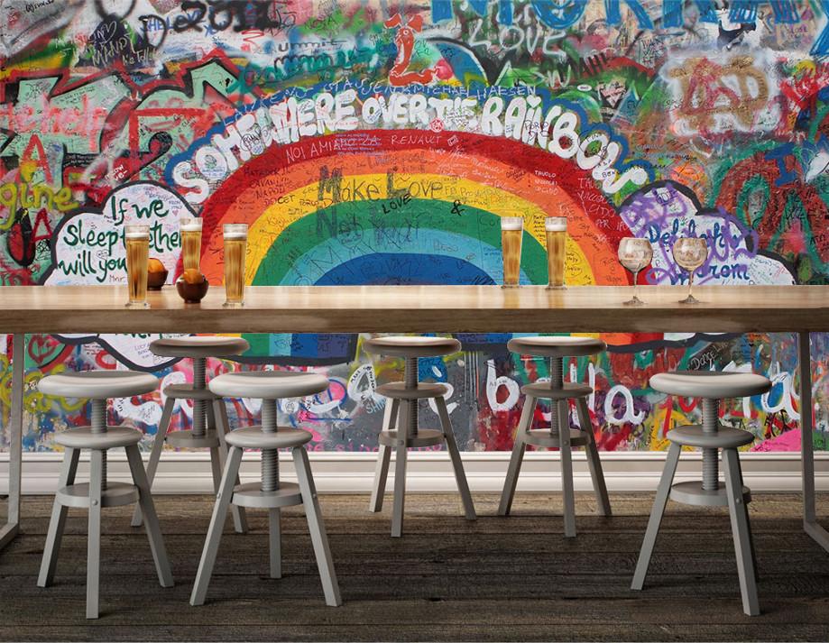 Graffiti Rainbow 728 Wallpaper AJ Wallpaper 