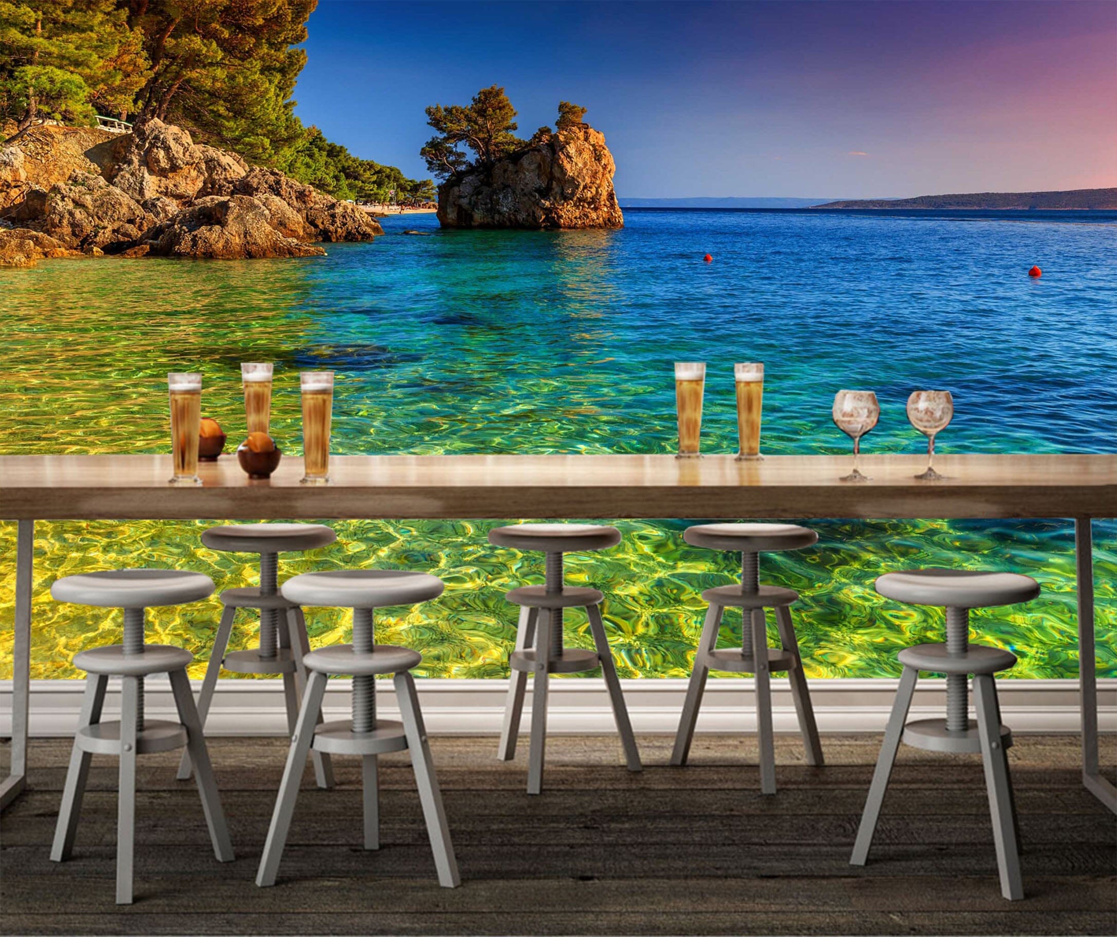 3D Crystal Clear Water 1002 Wall Murals Wallpaper AJ Wallpaper 2 