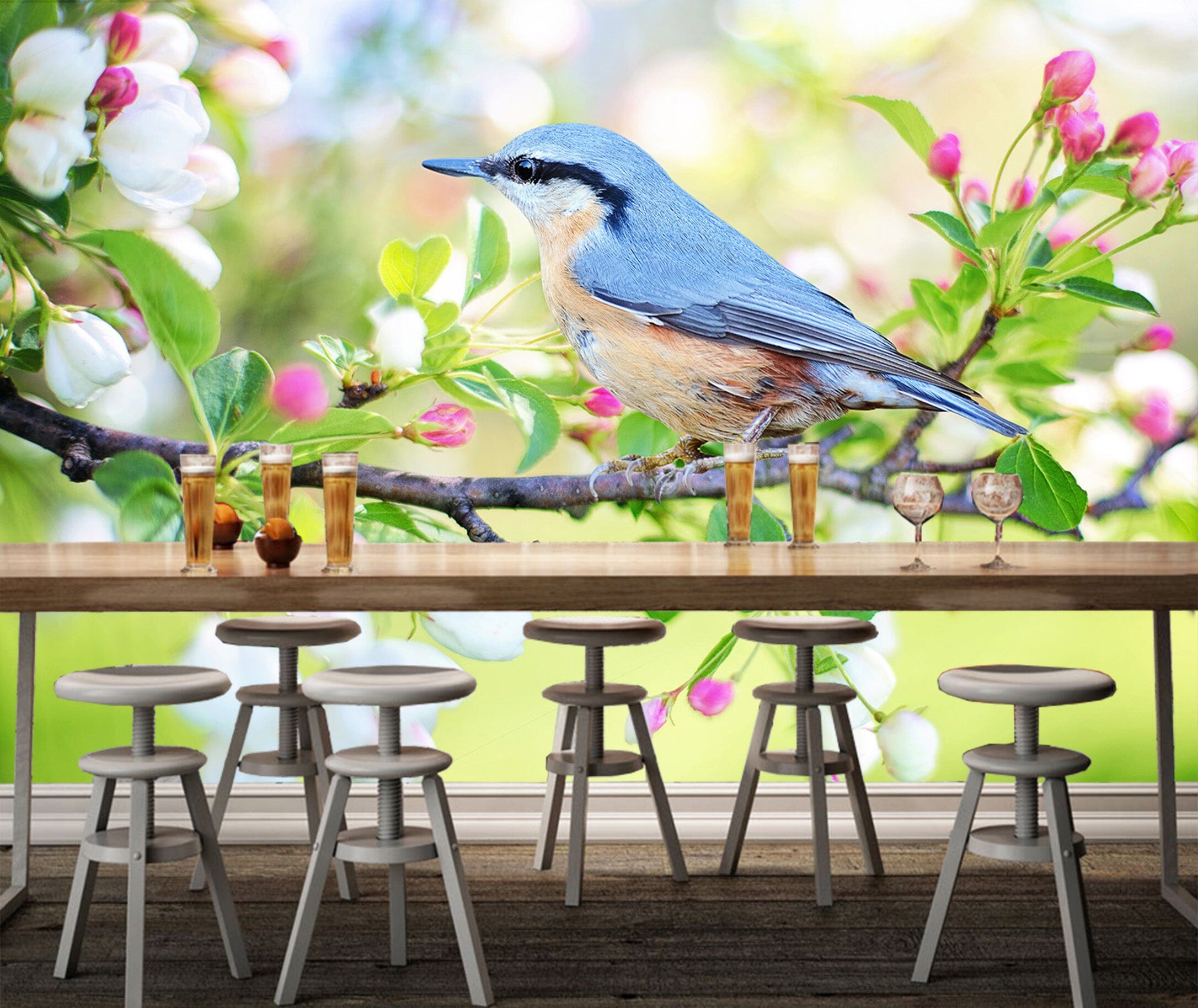 3D Blue Bird 337 Wall Murals Wallpaper AJ Wallpaper 2 