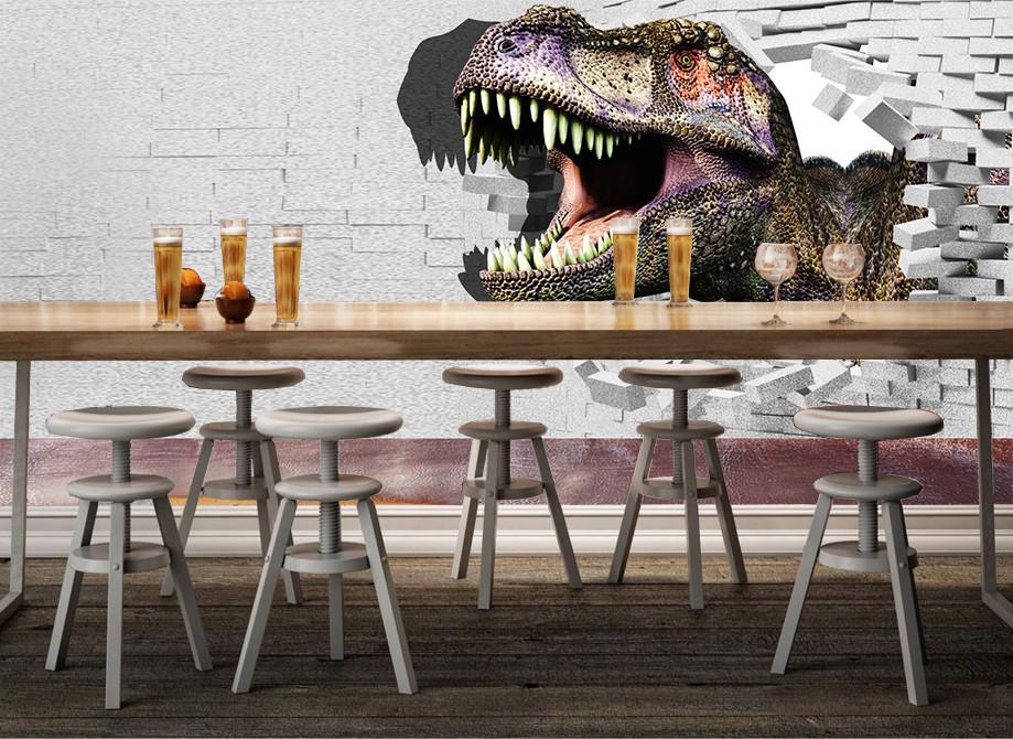 3D Fiercely Dinosaur 083 Wallpaper AJ Wallpapers 