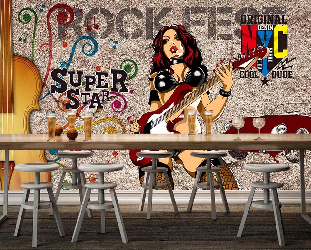 3D Woman Guitar 345 Wallpaper AJ Wallpaper 