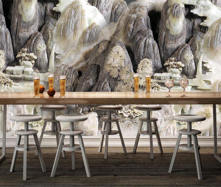 3D Stone hill sculpture Wallpaper AJ Wallpaper 1 