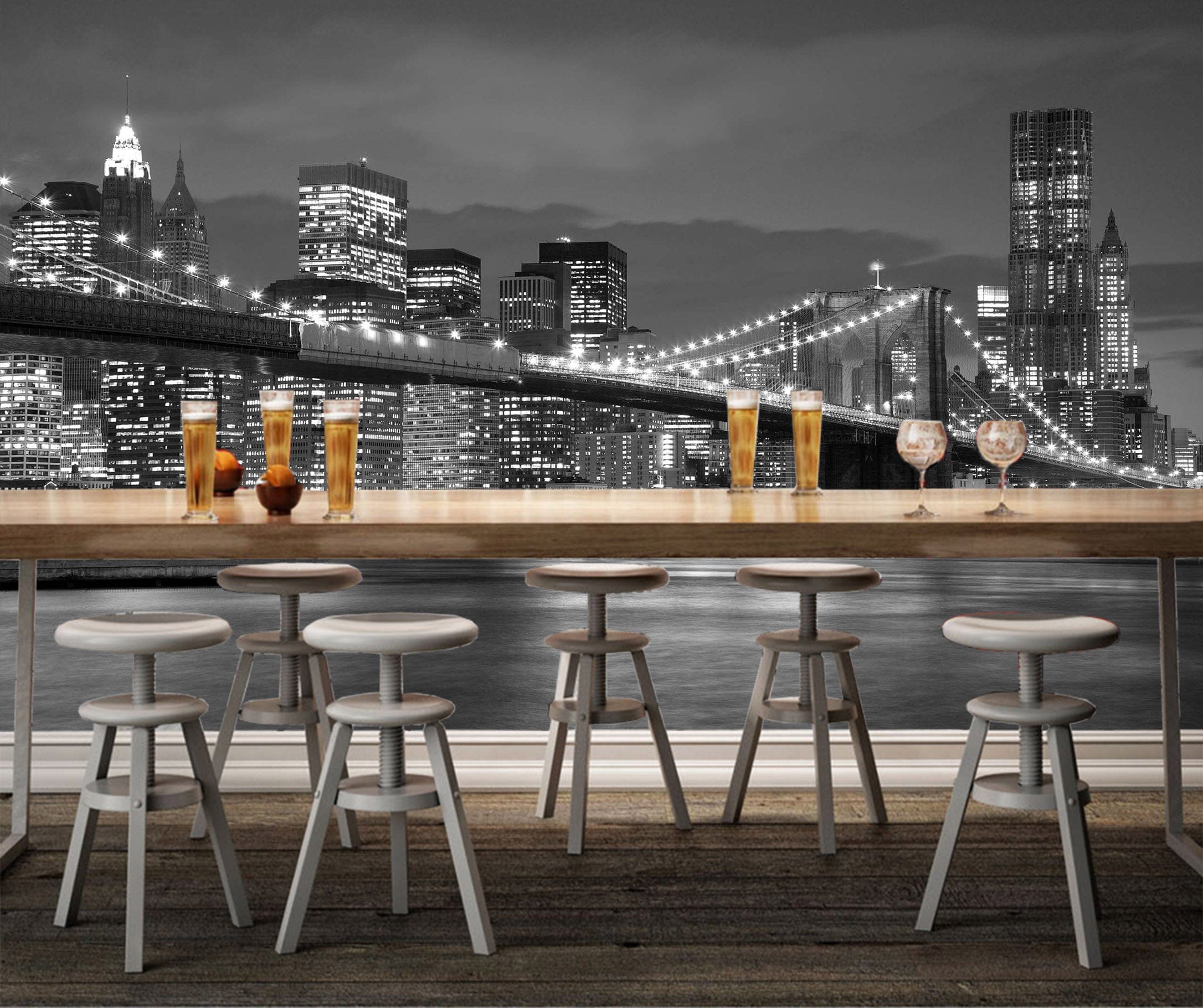 3D Grey Bridge 1018 Wall Murals Wallpaper AJ Wallpaper 2 