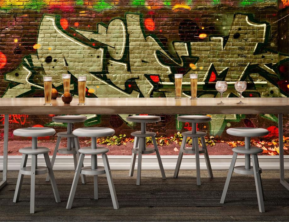 3D Yellow Graffiti 65 Wallpaper AJ Wallpaper 