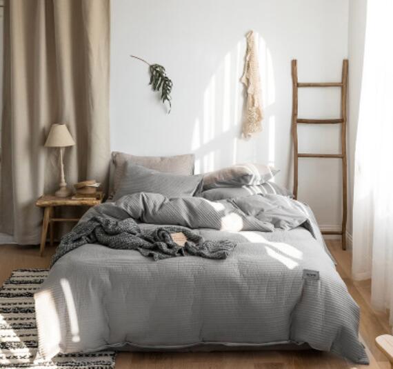 3D Gray 30111 Bed Pillowcases Quilt