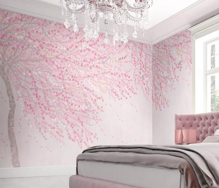 3D Pink Tree 1252 Wall Murals Wallpaper AJ Wallpaper 2 