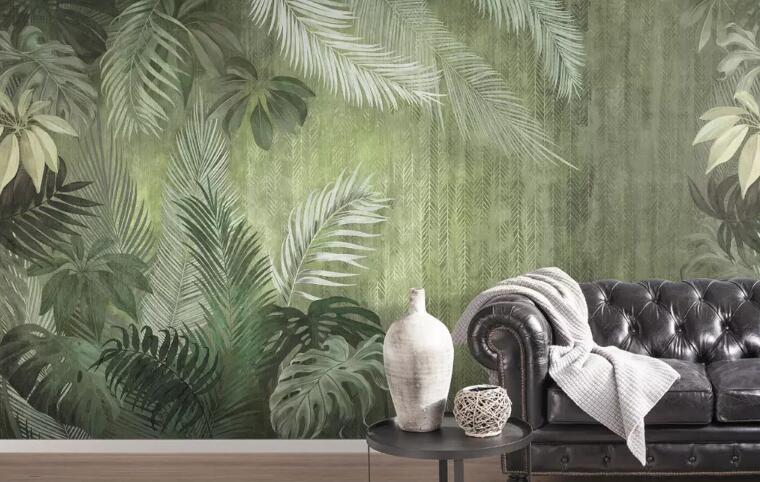 3D Green Leaf 1137 Wall Murals Wallpaper AJ Wallpaper 2 