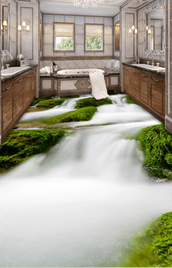 3D Rapids 042 Floor Mural Wallpaper AJ Wallpaper 2 