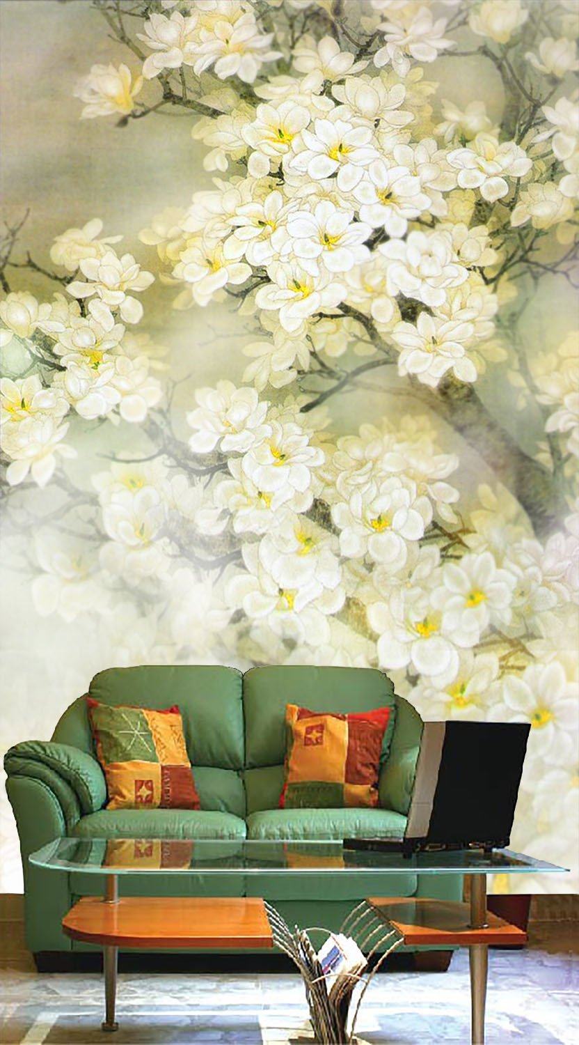 White Blossoms Tree Wallpaper AJ Wallpaper 