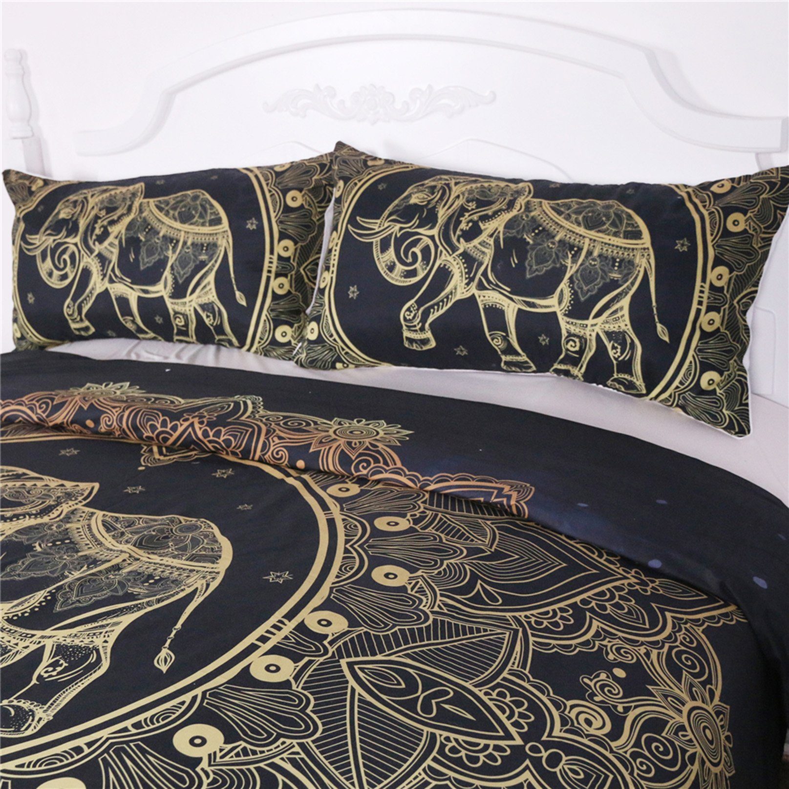 3D Mandala Elephant 193 Bed Pillowcases Quilt Wallpaper AJ Wallpaper 