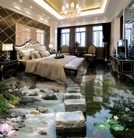 3D Stepping Stone 312 Floor Mural Wallpaper AJ Wallpaper 2 