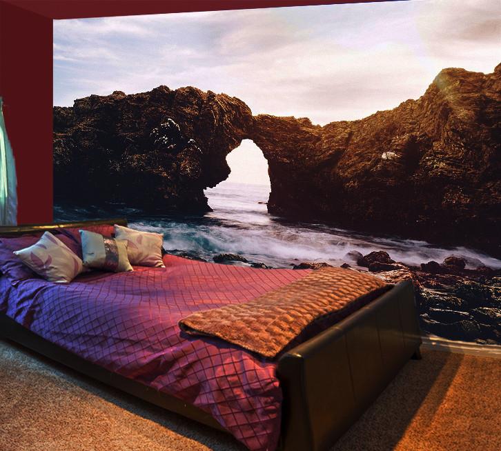 3D Sunshine Cliff Rock 534 Wallpaper AJ Wallpaper 