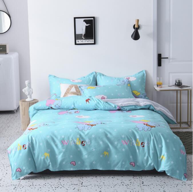 3D Light Blue Dumbo 13016 Bed Pillowcases Quilt