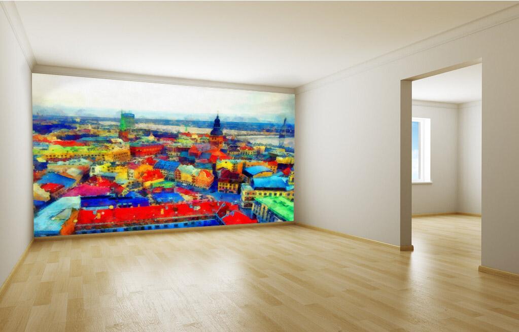 3D Small Town 020 Wallpaper AJ Wallpaper 