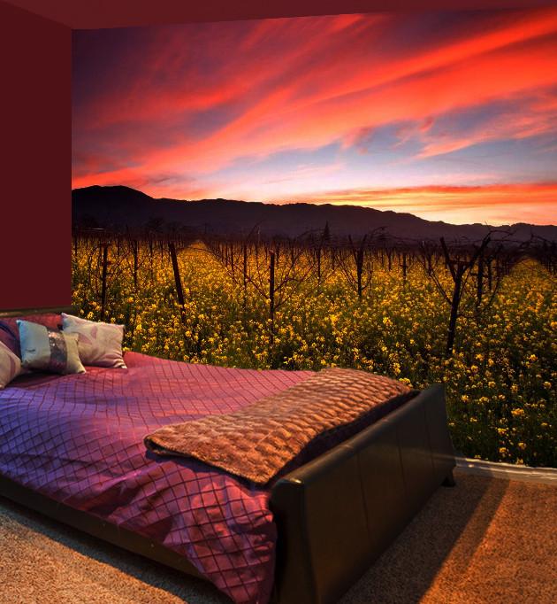 Yellow Flower Manor And Hill 98 Wallpaper AJ Wallpaper 1 