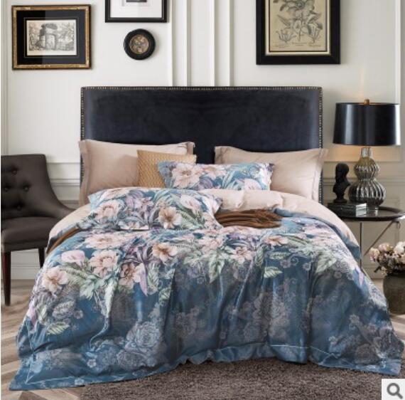 3D Misty Blue Flower 14120 Bed Pillowcases Quilt