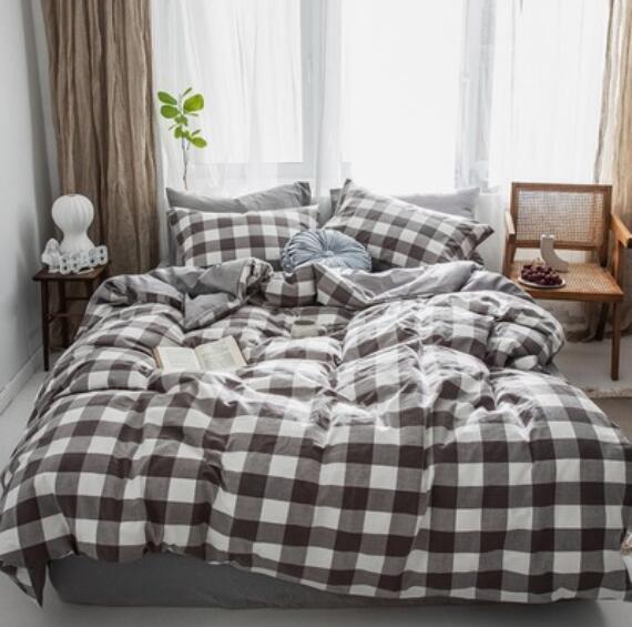 3D Black Middle Grid 15058 Bed Pillowcases Quilt
