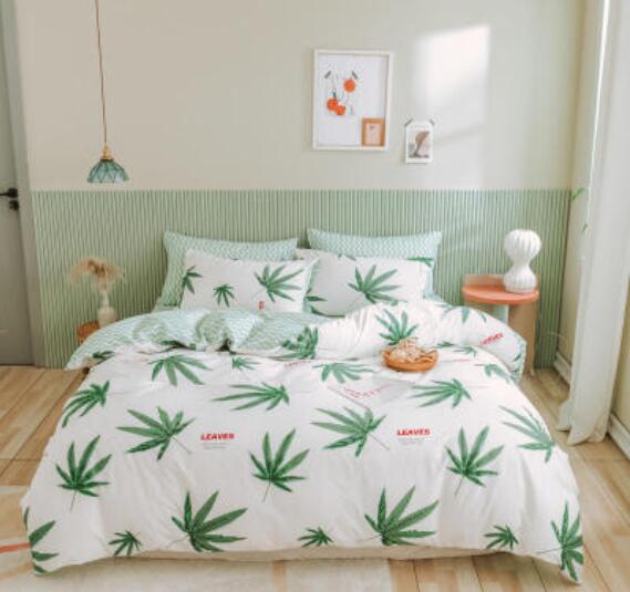 3D Cannabis Leaf 40060 Bed Pillowcases Quilt