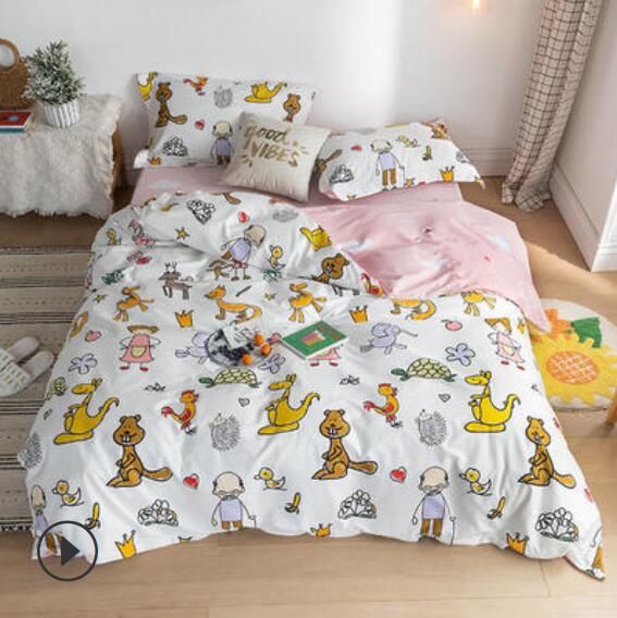 3D Cartoon Kangaroo 14102 Bed Pillowcases Quilt
