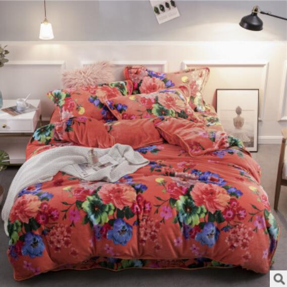 3D Red Flowers 30247 Bed Pillowcases Quilt