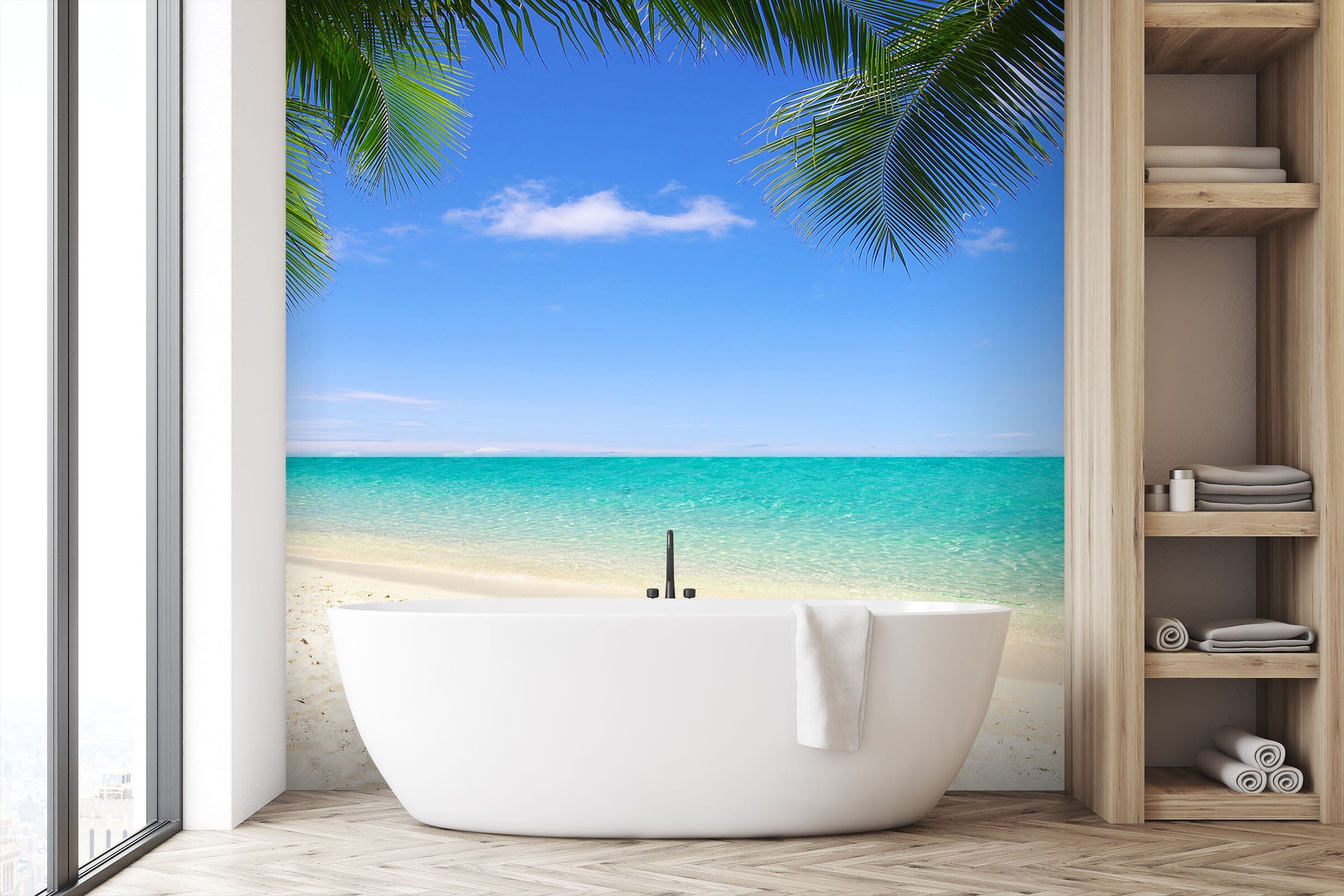 3D White Sand Beach 101 Wall Murals Wallpaper AJ Wallpaper 2 