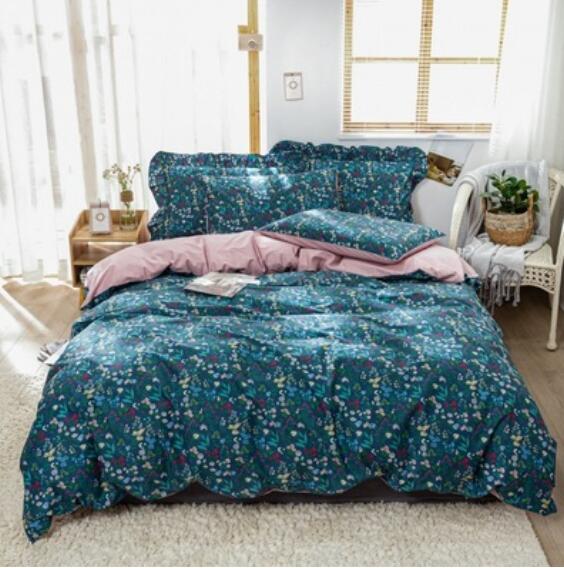 3D Dark Green Floral 40321 Bed Pillowcases Quilt