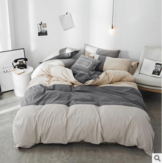 3D Grey Beige Stitching 15116 Bed Pillowcases Quilt