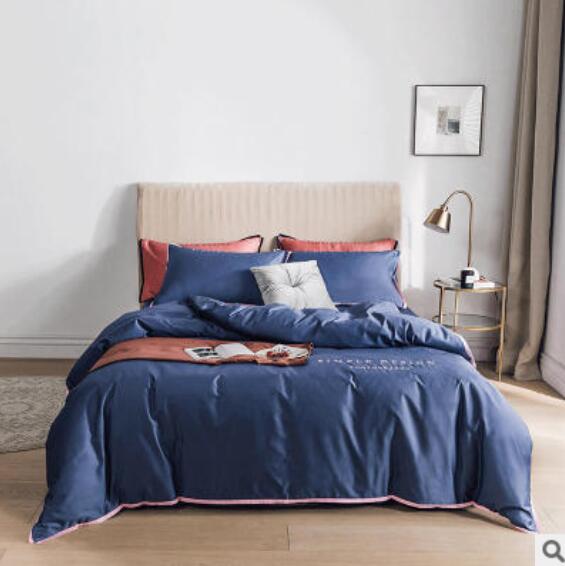 3D Navy Blue 50142 Bed Pillowcases Quilt