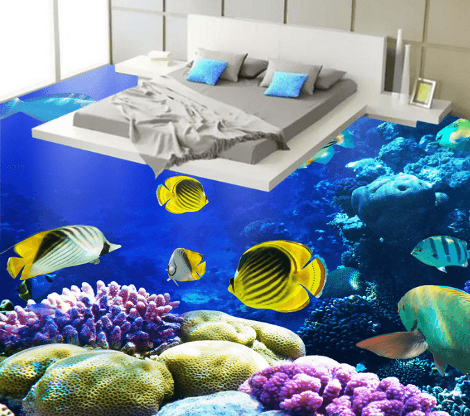 3D Coral 251 Floor Mural Wallpaper AJ Wallpaper 2 