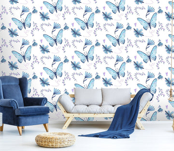 3D Blue Butterfly 425 Wallpaper AJ Wallpaper 