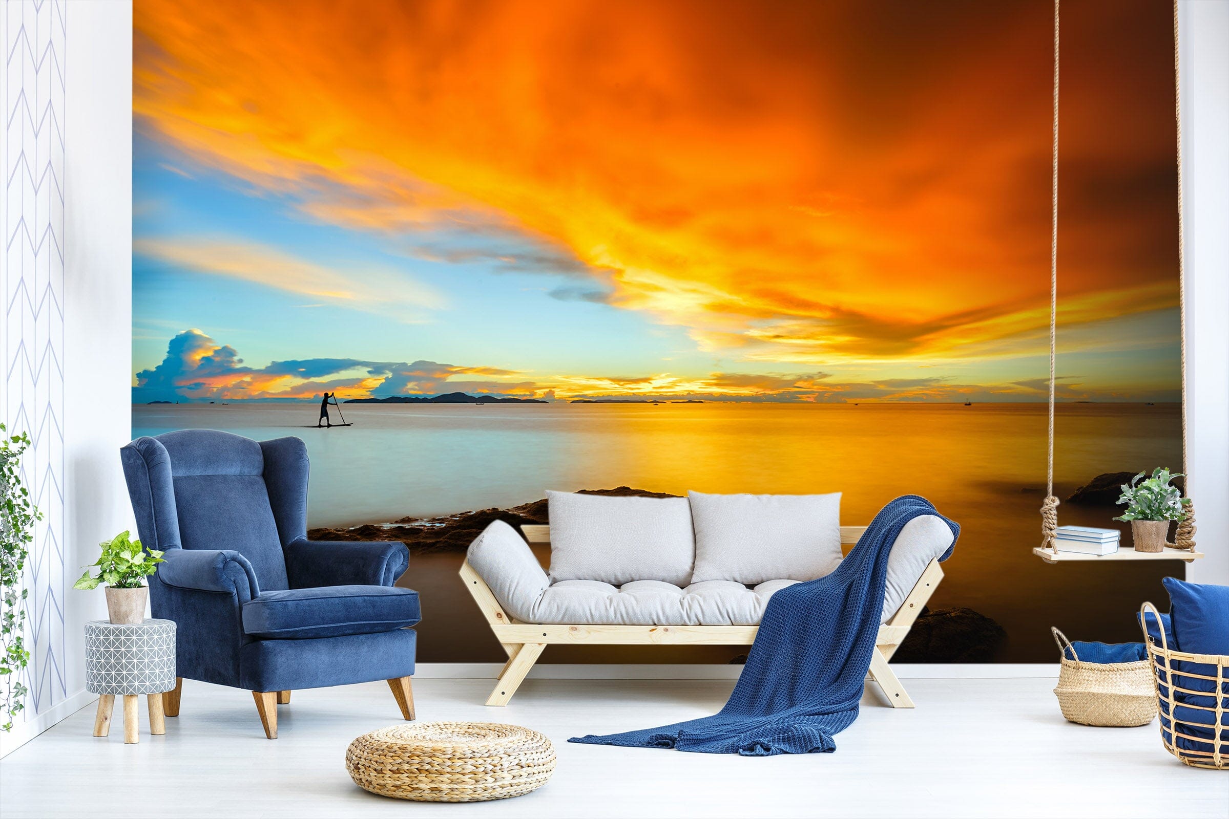 3D Sunset Evening Sea 38 Wall Murals Wallpaper AJ Wallpaper 2 
