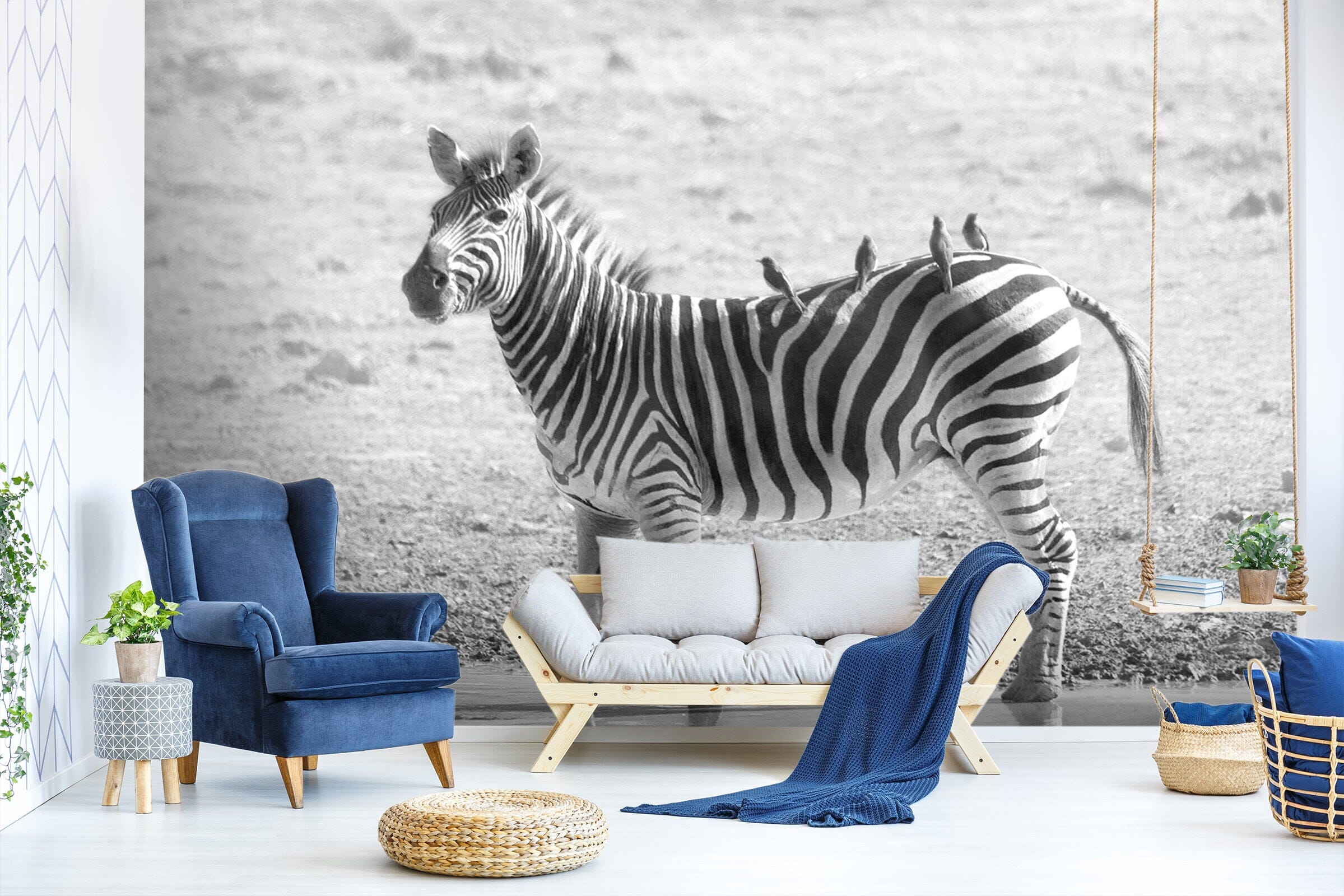 3D River Zebra 354 Wall Murals Wallpaper AJ Wallpaper 2 