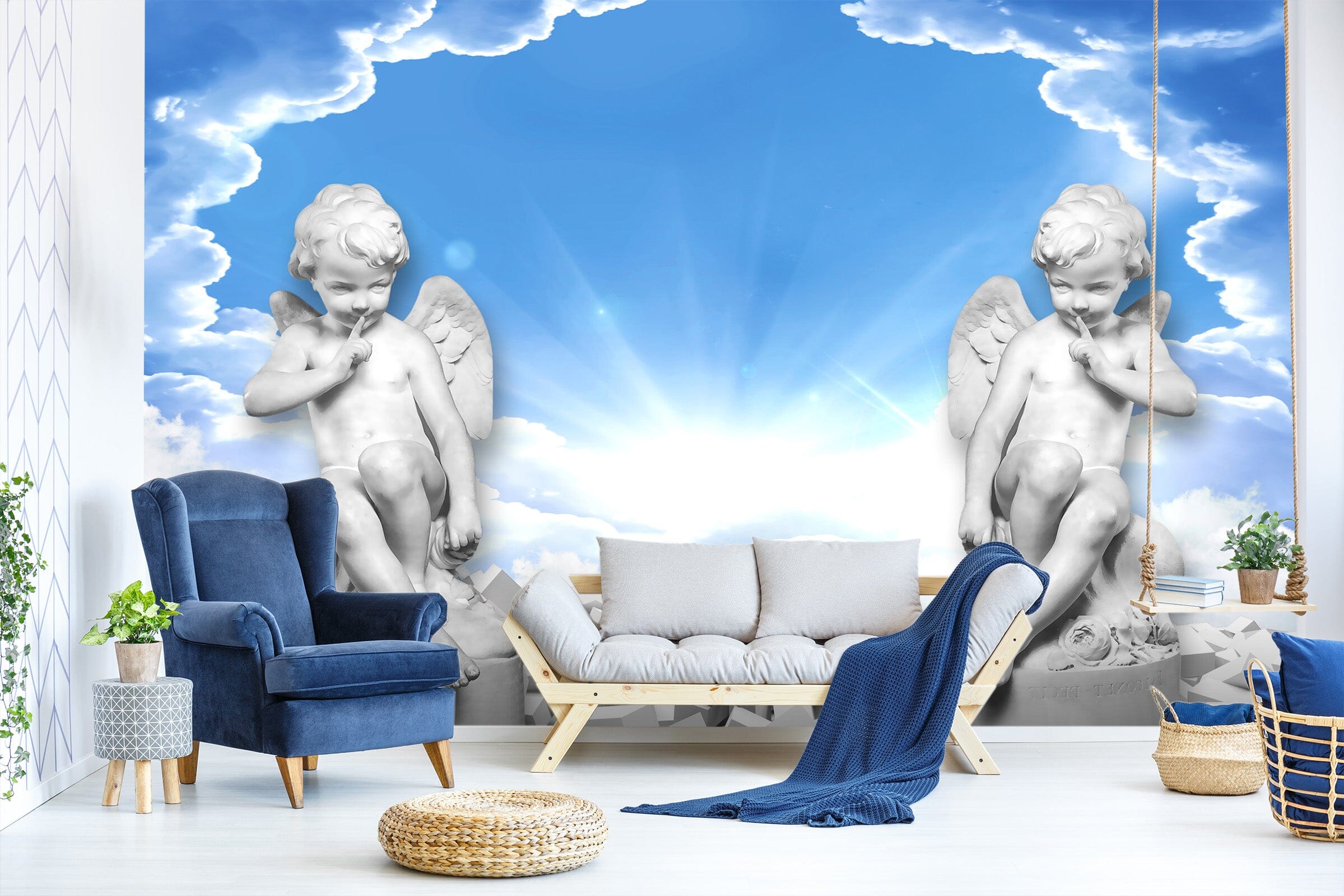 3D Cute Angel 1411 Wall Murals Wallpaper AJ Wallpaper 2 