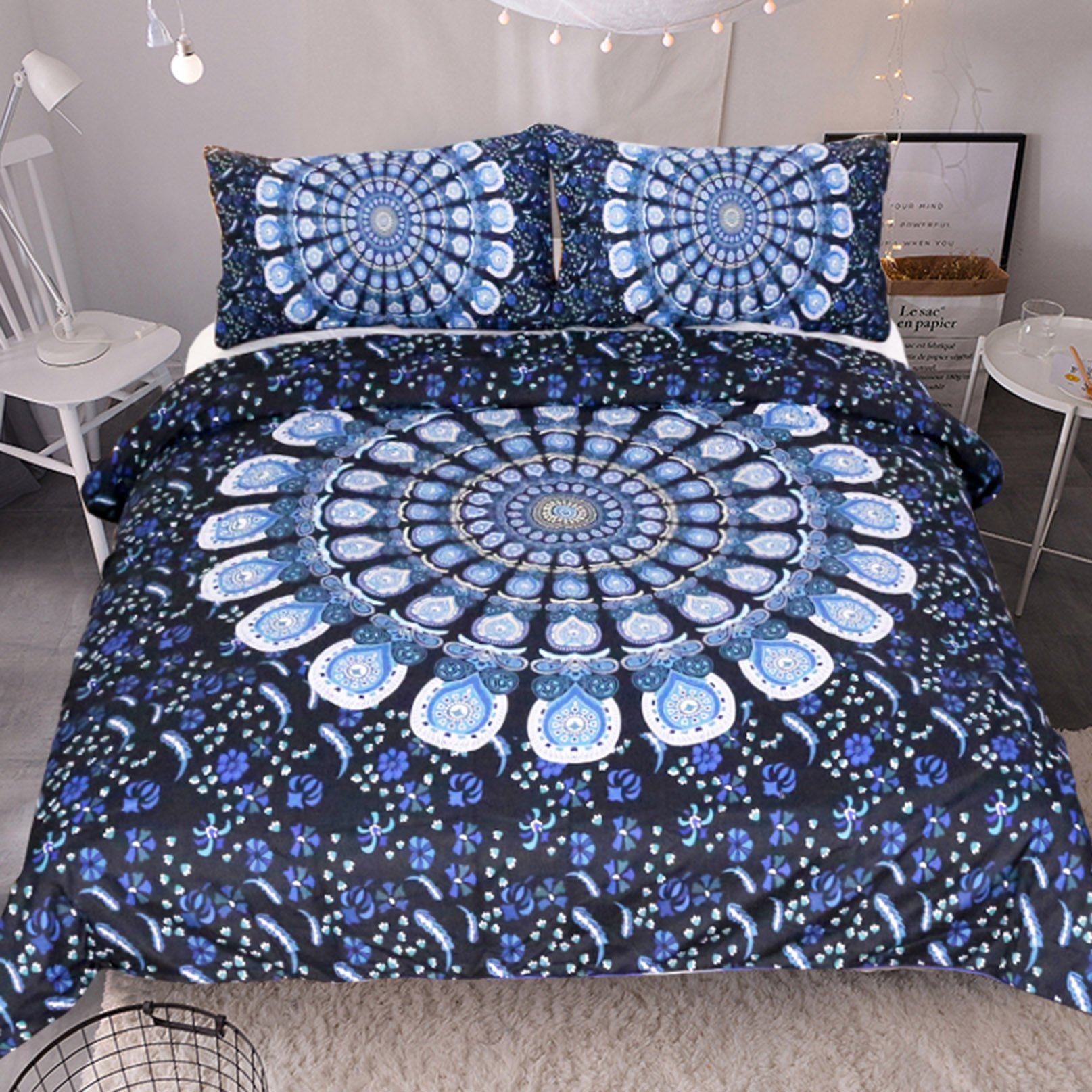 3D Blue Peacock 93 Bed Pillowcases Quilt Wallpaper AJ Wallpaper 
