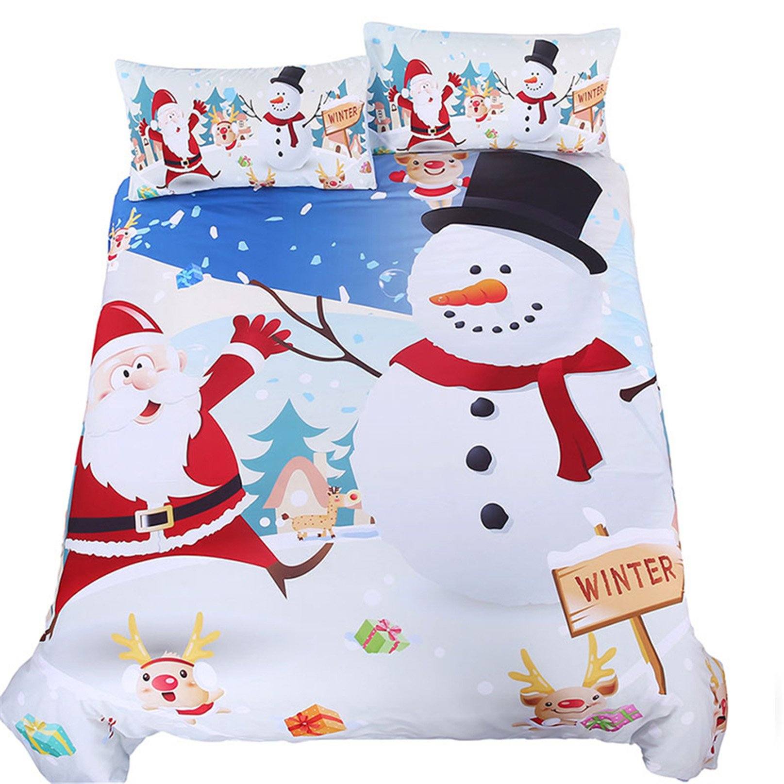 3D Christmas Snowmank 94 Bed Pillowcases Quilt Wallpaper AJ Wallpaper 