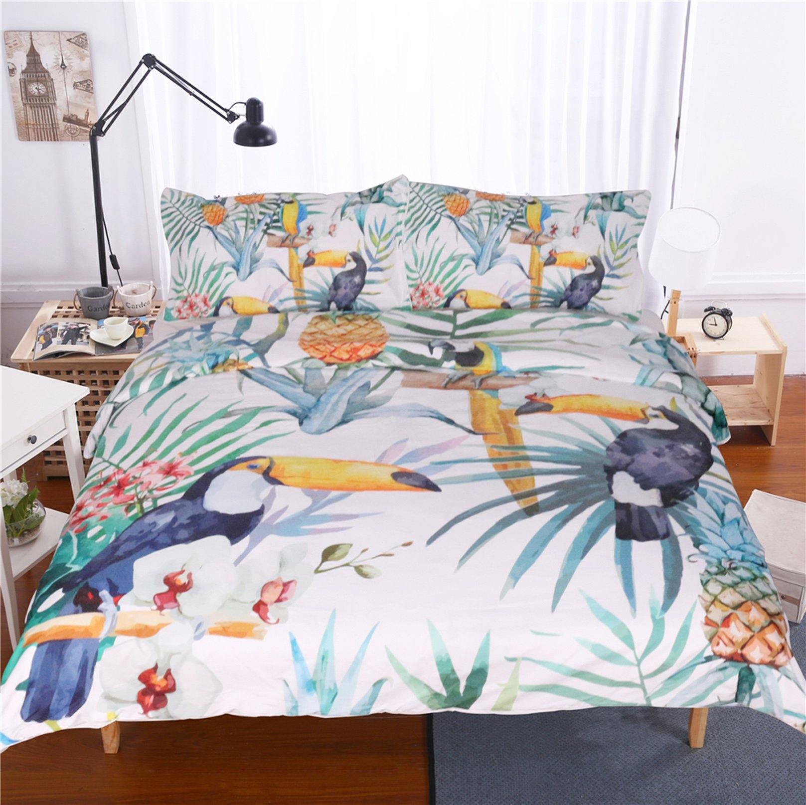 3D Toucan Plant 101 Bed Pillowcases Quilt Wallpaper AJ Wallpaper 