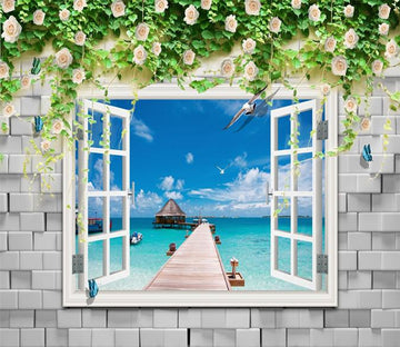3D Flowers Ocean 238 Wallpaper AJ Wallpaper 