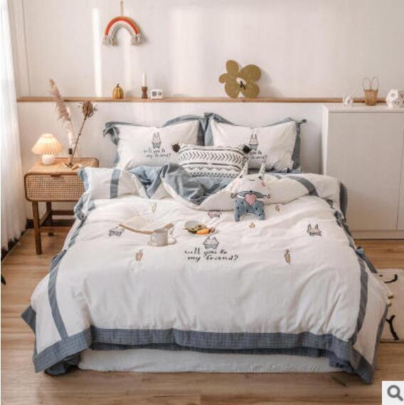 3D Rabbit Pattern 40328 Bed Pillowcases Quilt