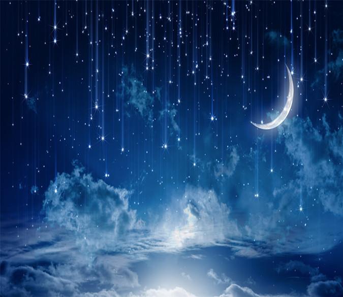 3D Shinning Star Moon 982 Wallpaper AJ Wallpaper 
