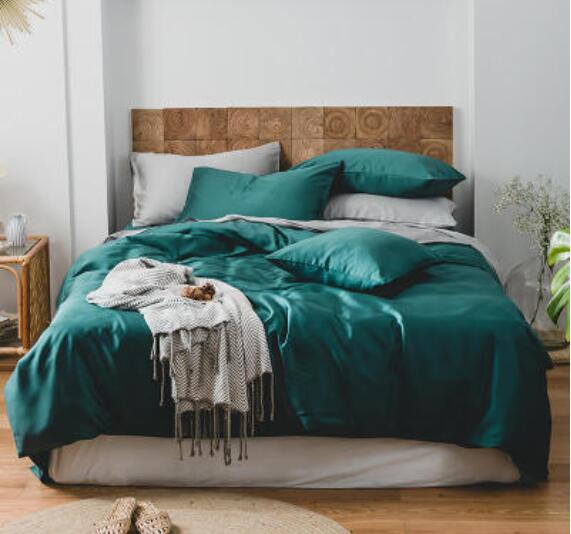 3D Dark Green 20049 Bed Pillowcases Quilt