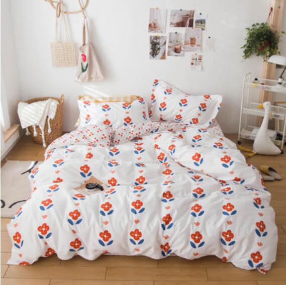 3D Small Red Flower Pattern 13192 Bed Pillowcases Quilt