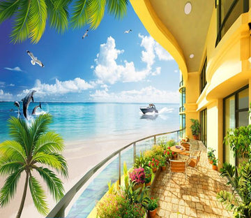 3D Ocean Beach Sky 637 Wallpaper AJ Wallpaper 