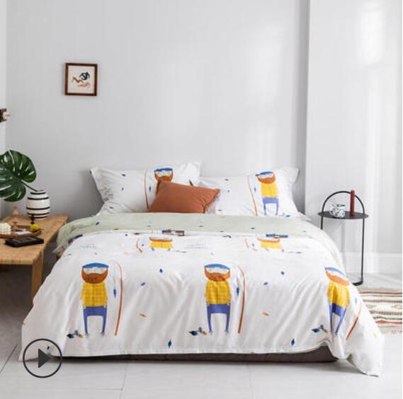 3D Cartoon Bearded Man 14089 Bed Pillowcases Quilt
