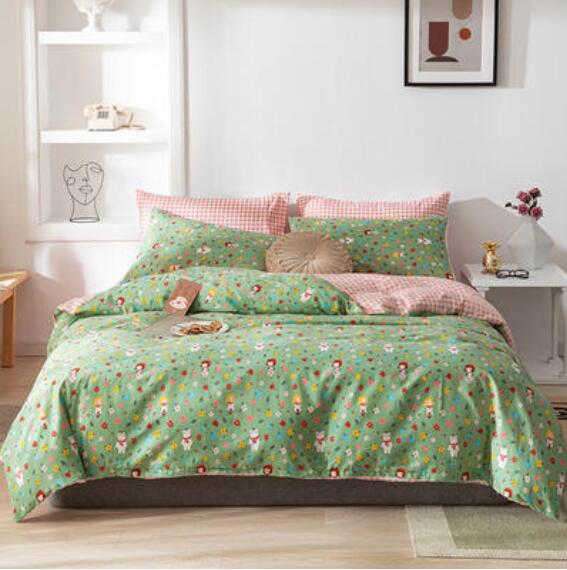 3D Green Floral 30045 Bed Pillowcases Quilt