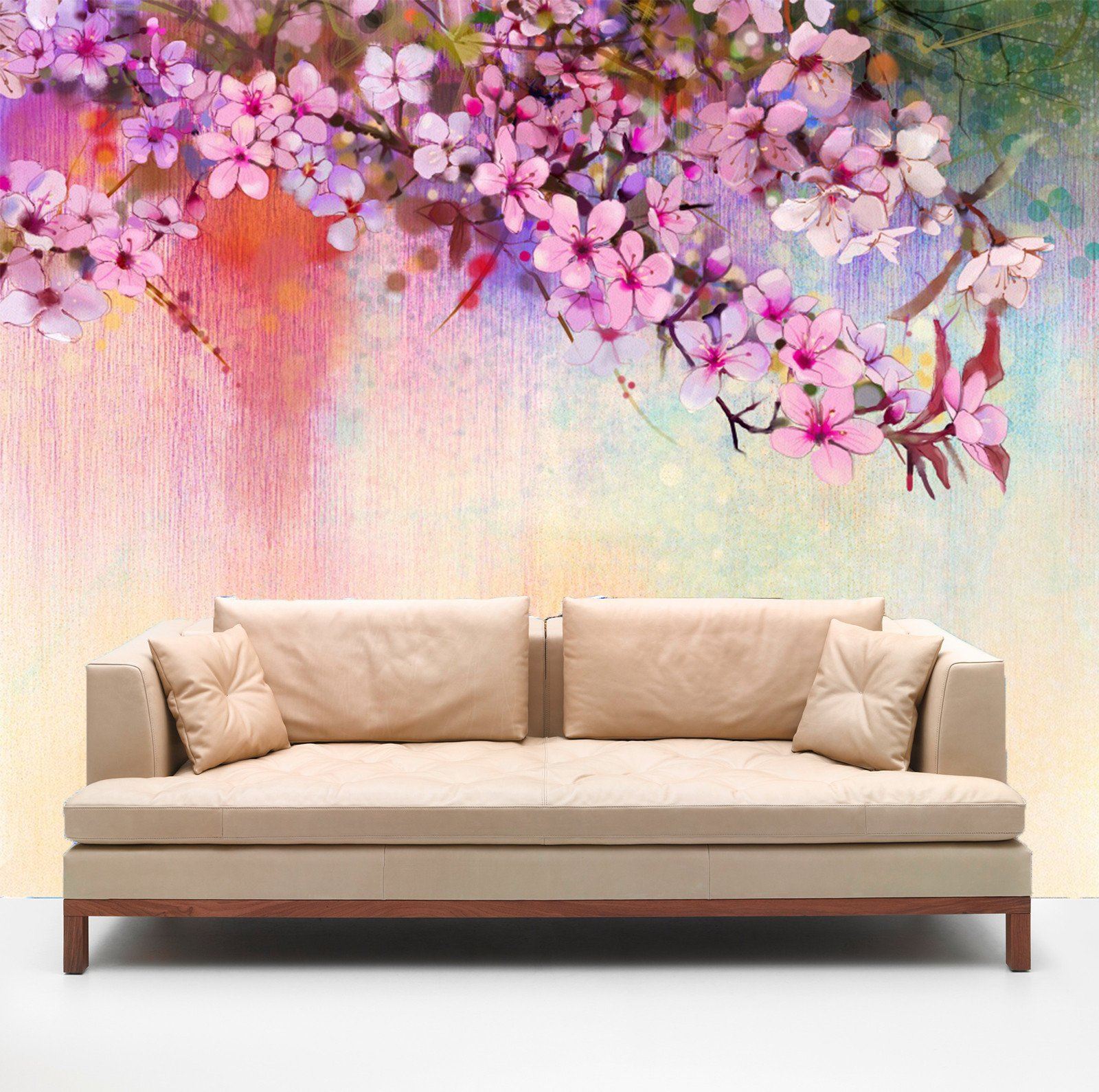3D Pink Peach Flower Blossoming 4 Wallpaper AJ Wallpaper 